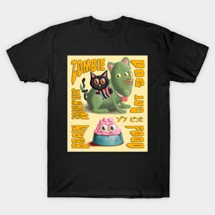 Cute Zombie Dog & Funny Jailhouse Cat T-Shirt